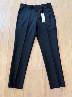 NWT Express Men's Slim Black Wool-Blend Washable Modern Tech Suit Pants 29 X 30